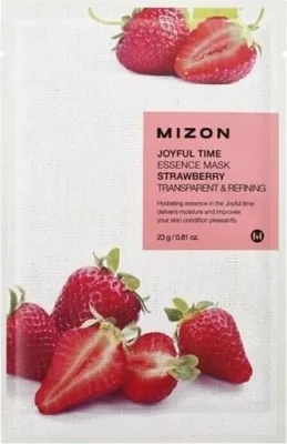 Zdjęcie produktu dla MIZON Normalizująca maska w płacie Joyful Time Essence Mask Strawberry 23g