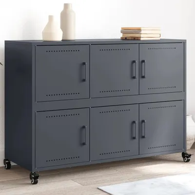 Produktbild von vidaXL Sideboard Anthrazit 100,5x39x72 cm Stahl