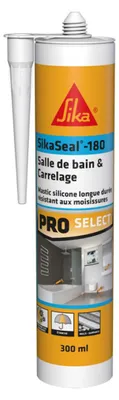 Productafbeelding van Siliconenkit SIKA Sikaseal-180 voor badkamers en tegels - Wit - 300ml