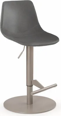 Produktbild von Edler Barhocker Tresenhocker Level K Gestell perlgraumetallic Kunstleder hellgrau