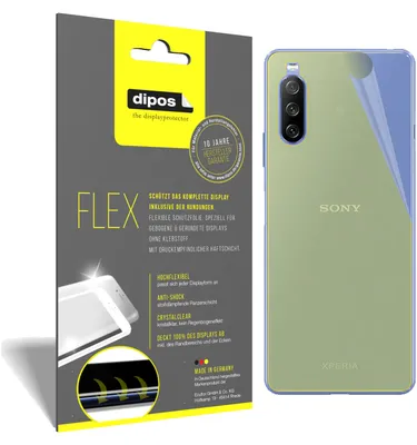 Produktbild von 3x Schutzfolie für Sony Xperia 10 III Rückseite Folie, 100% Displayabdeckung,