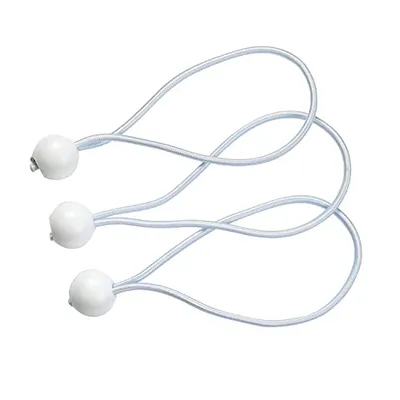Produktbild von perdix 25 Stk Spanngummi mit Kugel, 19 cm, weiß für Banner, Planen, Zelte (Expanderschlinge, Gummispanner, Planenspanner, Planenhalter, Planengummi, Zeltgummi)