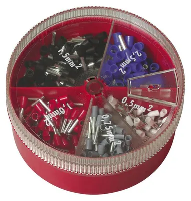 Image de Assortiment d'embouts de câble Cimco, isolés, 0,5-0,75-1-1,5-2,5qmm (isolés)