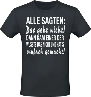 Produktbild von Sprüche T-Shirt Herren Das geht nicht! schwarz 3XL