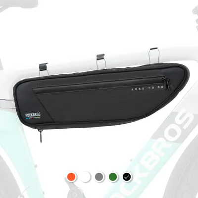 Immagine prodotto di ROCKBROS Borsa per telaio bici Road-to-Sky Borsa triangolare, circa 2L, riflettente, nera