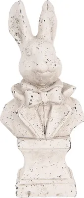Immagine prodotto di Clayre & Eef Figura decorativa di coniglio 11x8x24 cm Pietra beige