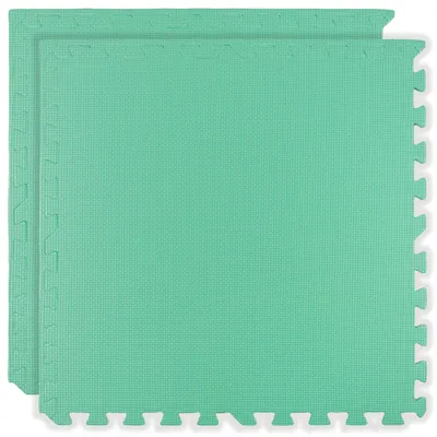 Immagine prodotto di Tappetino in schiuma Humbi 120x60 – Grande puzzle in schiuma impermeabile e sicuro, 2 pezzi – Menta