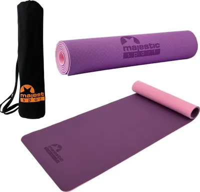 Obrázek produktu pro MAJESTIC SPORT Majestic podložka na cvičení jógy 183 x 61 x 0,6 cm - lehká odolná voděodolná protiskluzová fialová