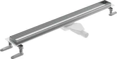 Zdjęcie produktu dla Odpływ liniowy Stilio 90 cm z kołnierzem, ruszt do płytek, stal nierdzewna
