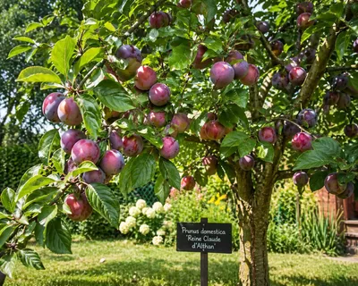 Produktbild von Pflaumenbaum ‘Reine Claude d’Althan’ 100–120 cm – Edelpflaume Reneklode, winterhart, ertragreich, süße Tafelpflaume
