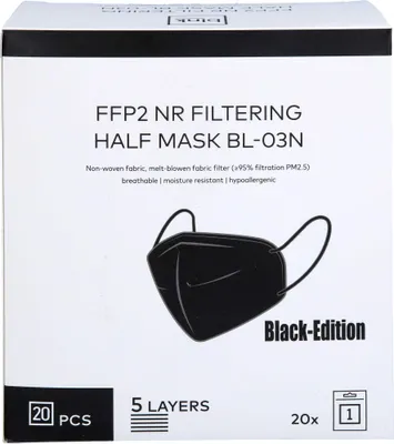 Produktbild von blnk BL03N FFP2 NR Atemschutzmaske 20x 1Stck schwarz