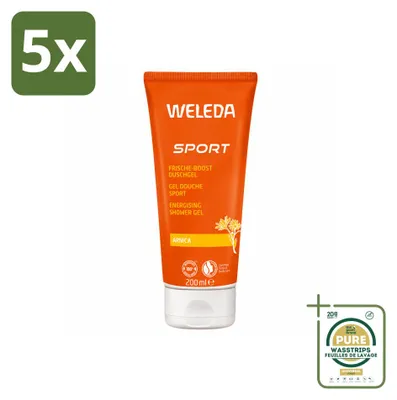 Immagine prodotto di 5 x Gel doccia Weleda Sport all'arnica - 200 ml - Confezione risparmio - 5 pezzi