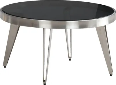 Produktbild von WOHNLING Couchtisch Glas Sofatisch Ø 60 cm Tisch Wohnzimmertisch Rund Silber