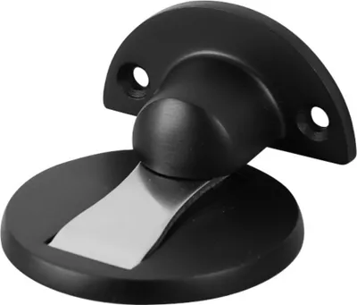 Produktbild von INF Magnetischer Türstopper Edelstahl 304 mit 3M Kleber und Schrauben 2er Set Schwarz