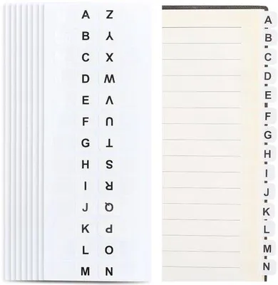 Produktbild von Alphabetische Buchmarken - Selbstklebende Indexetiketten - 390 Stück A-Z