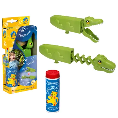 Produktbild von Pustefix Bubblegator Catch it, 70ml Flüssigkeit, Aligator Seifenblasen