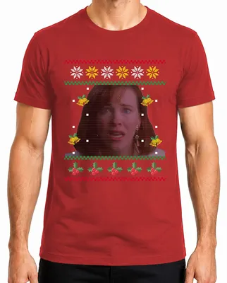 Obrázok produktu pre Kate Kevin Home Alone Mum - Ugly Christmas Sweater Christmas Pánske tričko, červené, XL