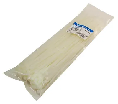 Zdjęcie produktu dla LogiLink KAB0004, Nylon, Biały, 300 mm, 3,6 mm, 100 szt.