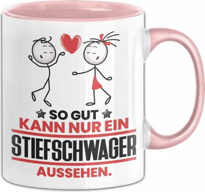 Produktbild von Stiefschwager Geschenk Tasse So Gut Kann Nur Ein Stiefschwager Aussehen Geschenkidee Kaffee-Becher (Rosa)