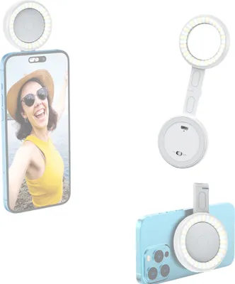 Produktbild von Magnetisches LED-Fuelllicht fuer Telefon, Selfie-Licht, LED-Videolicht, 2500 K šC 9000 K, dimmbar, eingebauter Akku-Ersatz fuer iPhone 15/14/13/12, Android-Telefon, Videokonferenz, Vlog, Live-Streaming, Make-up
