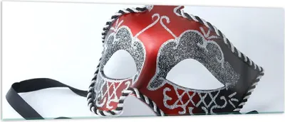 Produktbild von Bilder auf glas - Venedig Karneval Maske - 140x50cm - Glasbilder - Wandbilder - Kunstdruck - zum Aufhängen bereit - Wanddekoration aus Glas - Glas Bilder - Wandbild auf Glas - GAB140x50-2380
