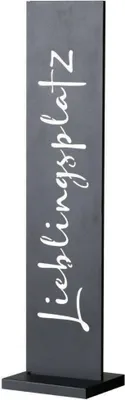 Produktbild von TOPANBIETER 999 Dekoaufsteller Lieblingsplatz Gartendeko schwarz 77cm Metalldeko