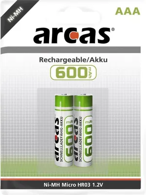 Produktbild von Micro-Akku 1,2V, 600mAh, Typ AAA, NiMH, 2er-Blister