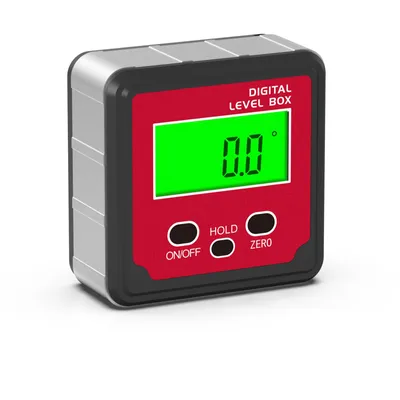 Produktbild von Digitaler Winkelmesser mit Magnetfuß, LCD-Bildschirm, digitaler Wasserwaage, wasserdichtem Neigungsmesser und Winkelbox (Batterien nicht enthalten)
