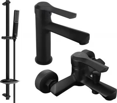 Produktbild von Mexen Sabre DB72 Badewannenset, Schwarz - 72103DB72-70