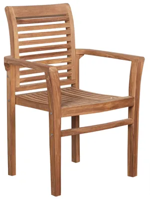 Produktbild von Stapelstuhl Derby Teak mit Armlehnen