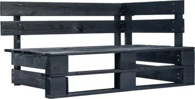 Immagine prodotto di vidaXL Set da salotto in pallet 6 pezzi nero Legno di pino impregnato