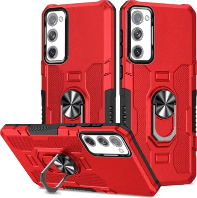 Obrázek produktu pro Pouzdro Galaxy S20 FE, dvouvrstvý odolný kroužek Armour Ring Holder Stand Ochranné pouzdro pro Samsung Galaxy S20 FE 5G Red