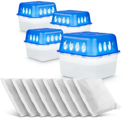 Obrázek produktu pro Pohlcovač vlhkosti - Náplň granulát - 4 ks - Pro místnosti do 25 m² - 2 x 400 g na jednotku