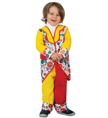 Produktbild von Kinderkostüm Anzug Knöpfchen für Kinder Verspieltes, buntes Design (104)