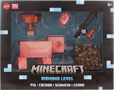 Obrázek produktu pro Mattel Minecraft Diamond Level Pig (14 cm)