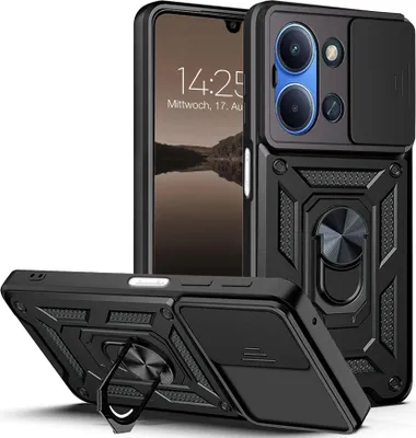Produktbild von Armor Handyhülle für Xiaomi Redmi 15C Kameraschutz Handy Panzer Case Cover Schutzhülle Outdoor Farbe: Schwarz