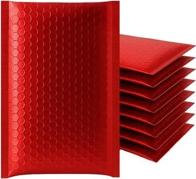 Obrázek produktu pro Obálky pro kurýrní služby, kovové, 270 x 360 mm, červené, 100 kusů