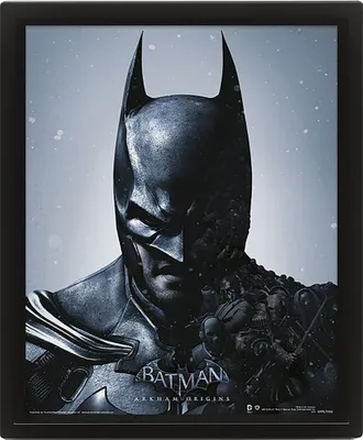 Produktbild von Pyramid International Batman Arkham Origins 3D-Effekt Poster Set im Rahmen Batman vs. Joker 26 x 20 cm (3)