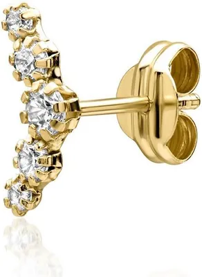 Produktbild von Einzelner Ohrstecker aus 375er Gold mit Zirkonia von JEWLIX