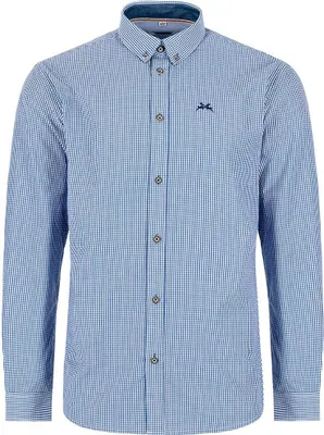 Zdjęcie produktu dla MADDOX Koszula w kratę, typu "button-down" - Hemd-47 | Granatowy, rozmiar: M