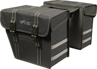 Produktbild von Fahrradtasche Greenlands - doppelte Fahrradtasche - abgeschrägt - vorgeformt – reflektierend - 40 Liter – Schwarz