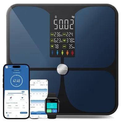 Produktbild von Personenwaage Körperfettwaage, digitale Körpergewichtswaage mit intelligenter BMI-Skala