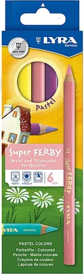 Produktbild von Lyra Farbstifte Super FERBY pastell 6er Kartonetui, Mehrfarbig, 6 Stück(e)