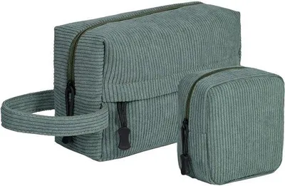 Immagine prodotto di Borsa in velluto a coste da donna - Borsa da viaggio e da trucco per ragazze