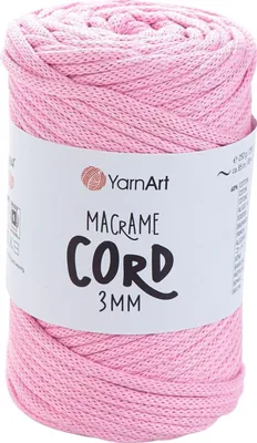 Produktbild von Yarn Art Macrame Cord 3 mm 85 m 762 Light Pink Schnur