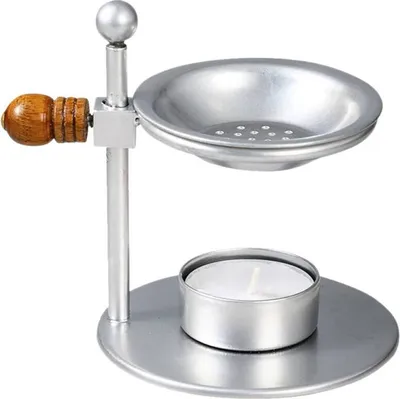 Produktbild von Räucherstövchen Eisen Silber H 8,5cm Betriebsart Teelicht Gitter Für Weihrauch