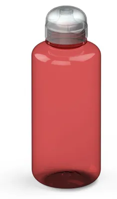 Produktbild von Trinkflasche Tritan 1,0 Liter, auslaufsicher, geschmacksneutral, kindgerechter Verschluss, transparent-rot