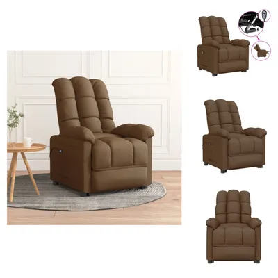 Immagine prodotto di vidaXL Poltrona relax in tessuto marrone elettrico - Poltrona