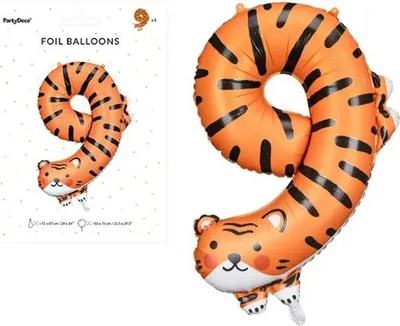 Produktbild von Riesenzahl #9 Tiger | ca. 64 x 87 cm