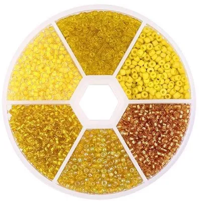 Productafbeelding van Kunstglaskraalset met 1900 stuks - Mini-kraaltjes van 3 mm - Kleurrijke knutselonderdelen voor sieraden - Geschikt voor armbanden/kettingen - Kunstglaskraalset